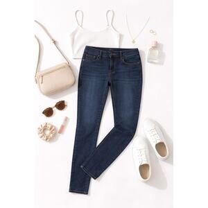 Dark Wash Women's 27 Jegging Jeans Petite Classic Normcore Outdoors Pants